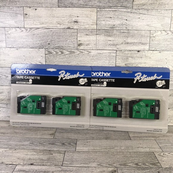 Brother TC-10 Genuine P-Touch Black on Clear Tape Cassettes 12mm 1/2" (x2) New - Picture 2 of 4